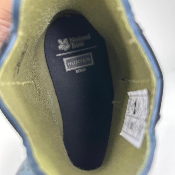 Hunter Women's Chelsea Norris Field Bootie US 8 Floral Blue Rain Short Boot - Picture 8 of 9